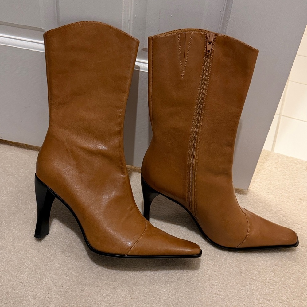 Jeffrey Campbell Tan Heeled Boots - Picture 4 of 7
